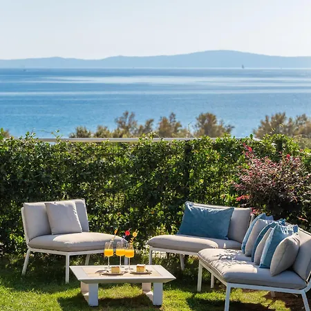 New Luxury With Sea View And Private Heated Pool, 50m From The 公寓