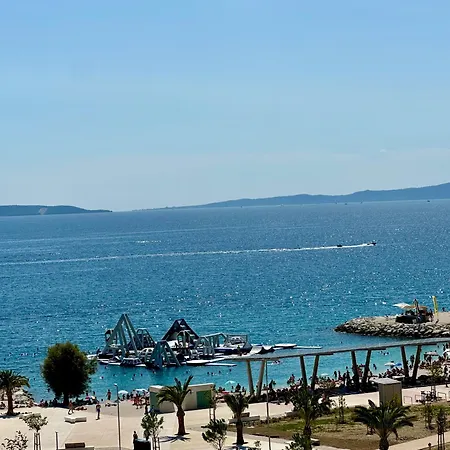 New Luxury With Sea View And Private Heated Pool, 50m From The Apartamento Split